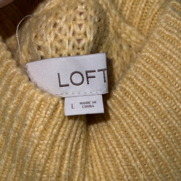 NWT Loft yellow knit sweater - Picture 2 of 4